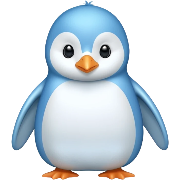 make a light blue penguin emoji