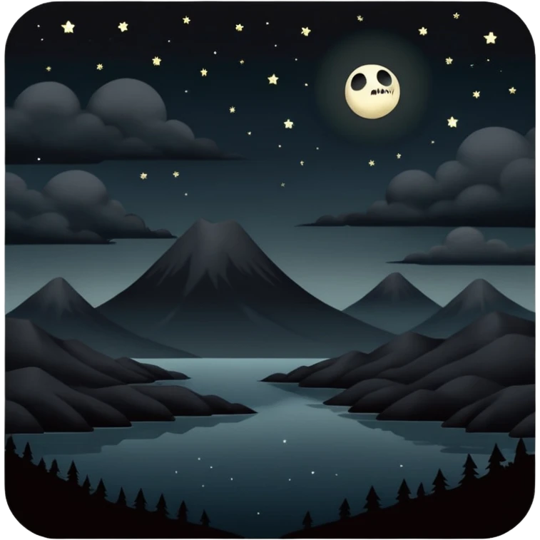 dark and eerie scene, the entire world covered in darkness. The sky is deep black with no stars or light, no moon, no glow just total void and silence. The atmosphere feels ominous and unsettling, as if darkness has swallowed everything. No characters, no visible light sources emoji