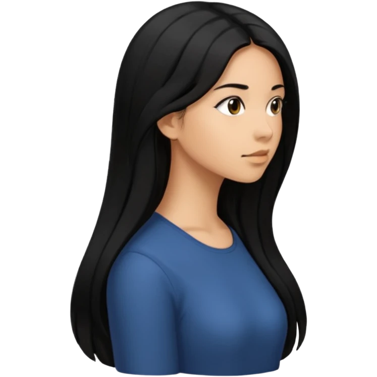 woman side profile standing emoji
