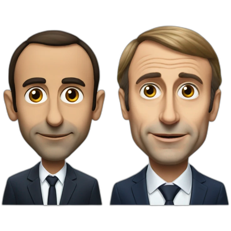 Eric Zemmour and Emanuel Macron emoji