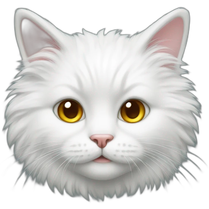 Fluffy white cat emoji