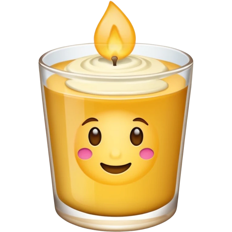 Vela aromática no copo emoji