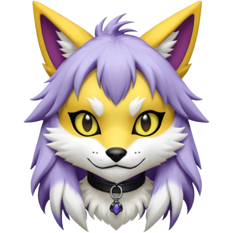 Cool gothic cute Kemonomimi Nekomimi Japanese Anime Kemono Furry Style Vernid-Renamon-Sergal-Fursuit-furry-fursona emoji