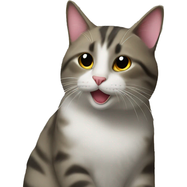Cat listing to music  emoji
