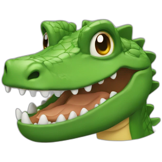 cocodrilo tapando su boca emoji