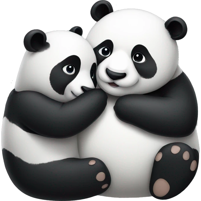 Panda cuddling  emoji
