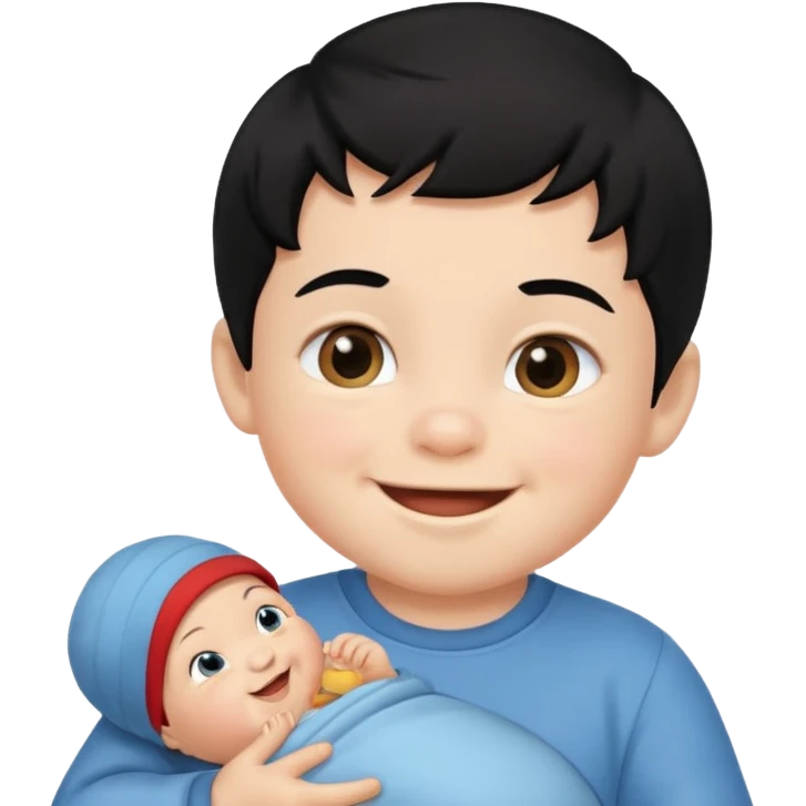 baby boy black hair emoji