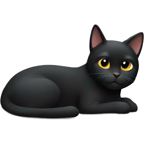 a black cat in a comfy bed emoji