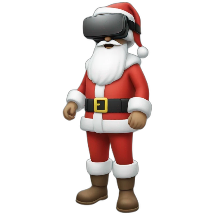 Santa in vr headset full body emoji