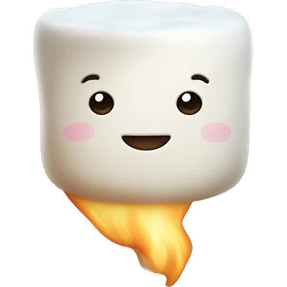 Marshmallow with a face emoji