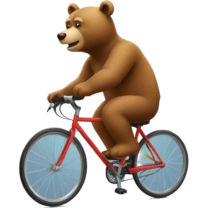 an emoji bear cycling emoji
