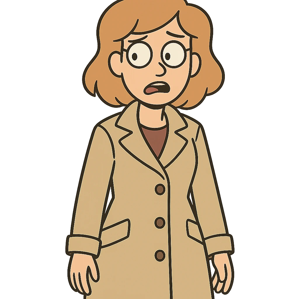 flat toon style women's coat emoji