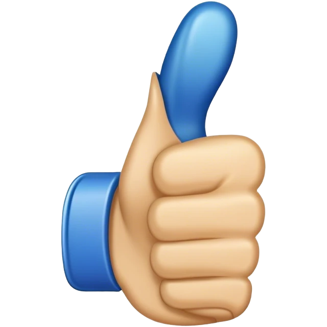 a blue thumb up emoji
