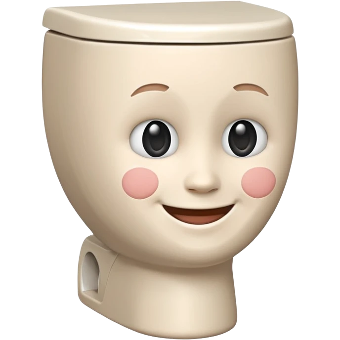  A toilet with a smiling head inside it emoji