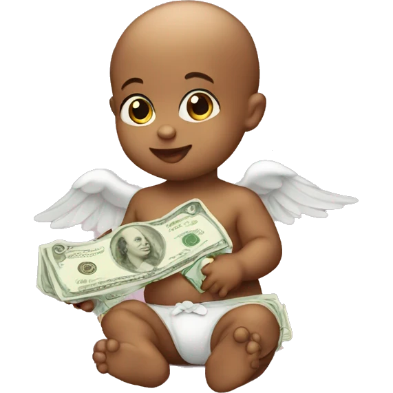 baby cupid with money  emoji