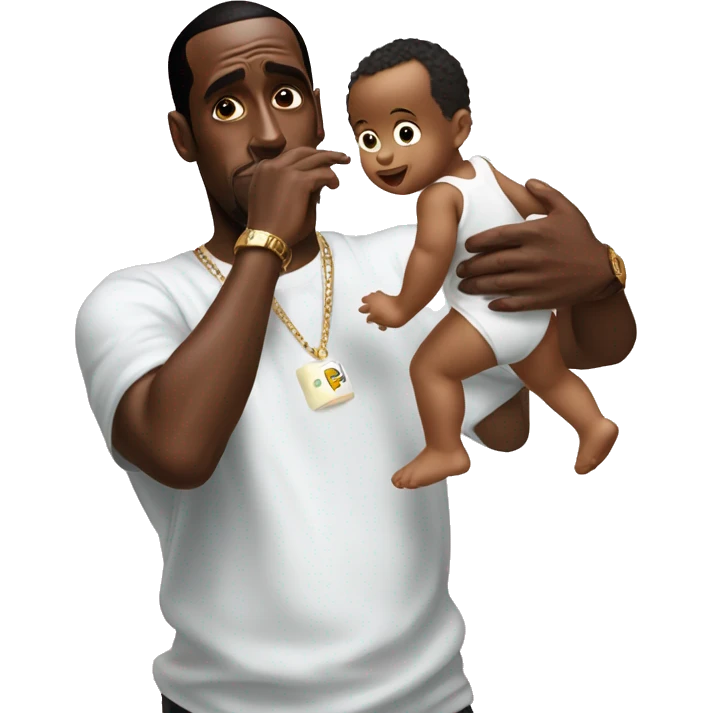 p diddy holding baby oil emoji