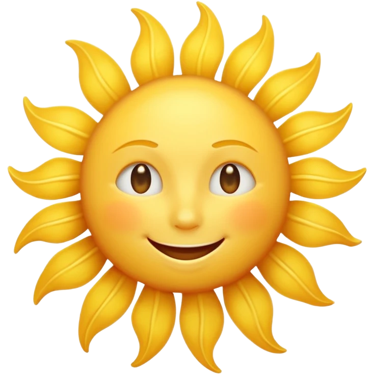 smiling sun with soft rays emoji