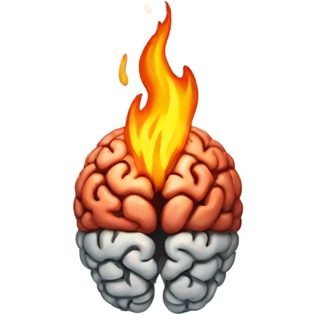 Brain on fire emoji