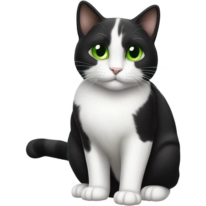 Black and white cat emoji