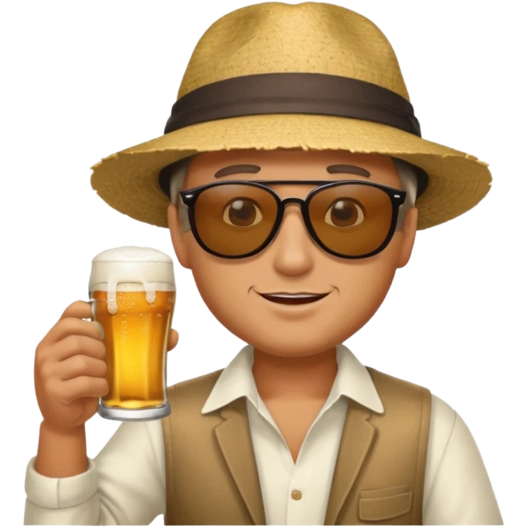 men dringing beer emoji