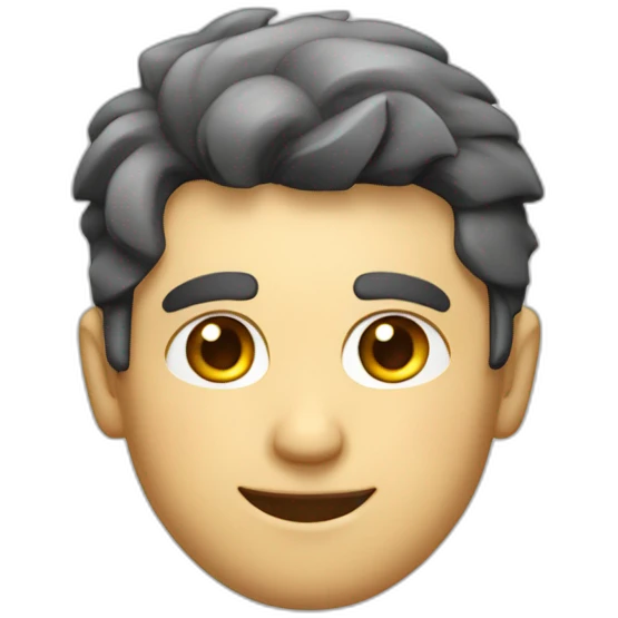 Cutw smiling and blinking male emoji