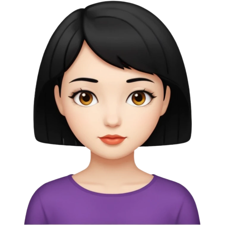 Beautiful Girl with short black hair  emoji