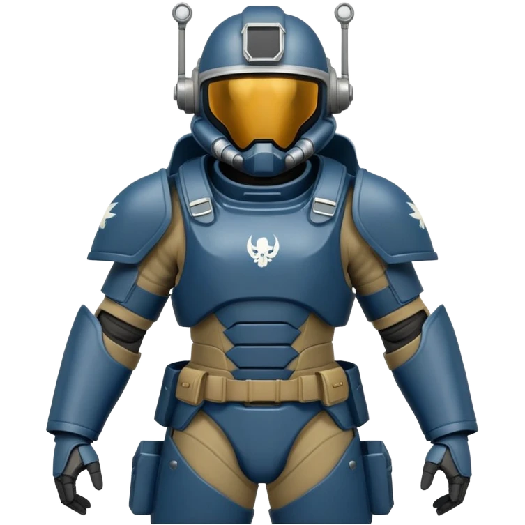Helldiver soldier in power armor with helmet emoji