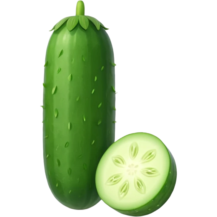 cucumber with small piece  emoji
