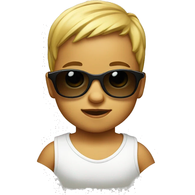 Infant with sunglasses emoji