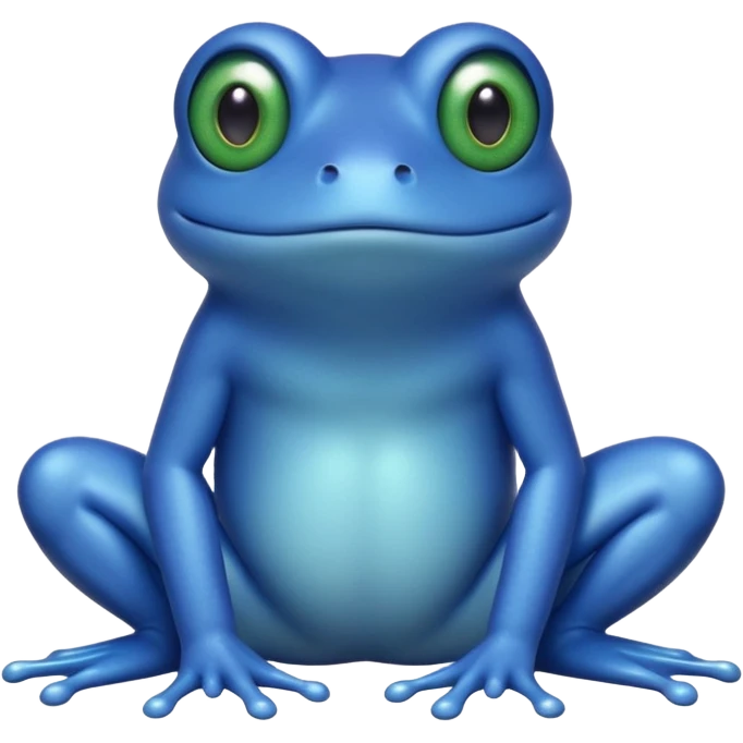 Un sapo de color azul emoji