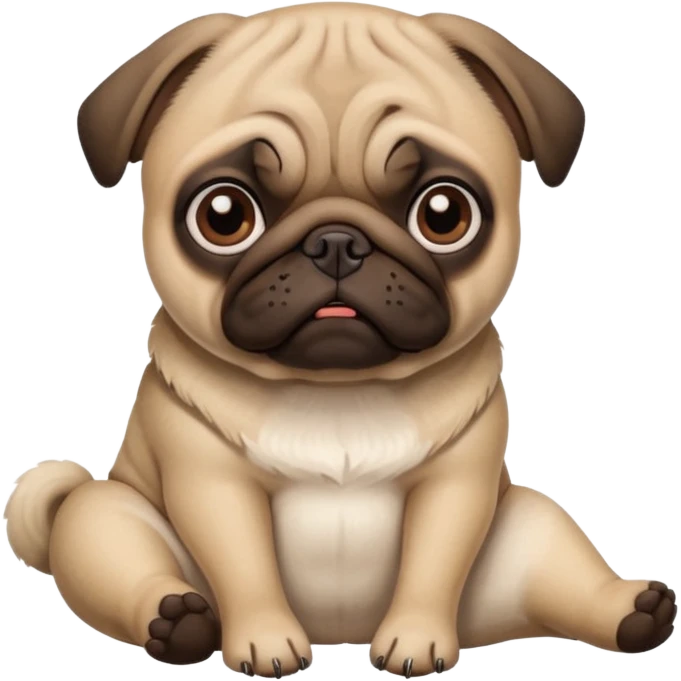 Pug with a broken left leg  emoji