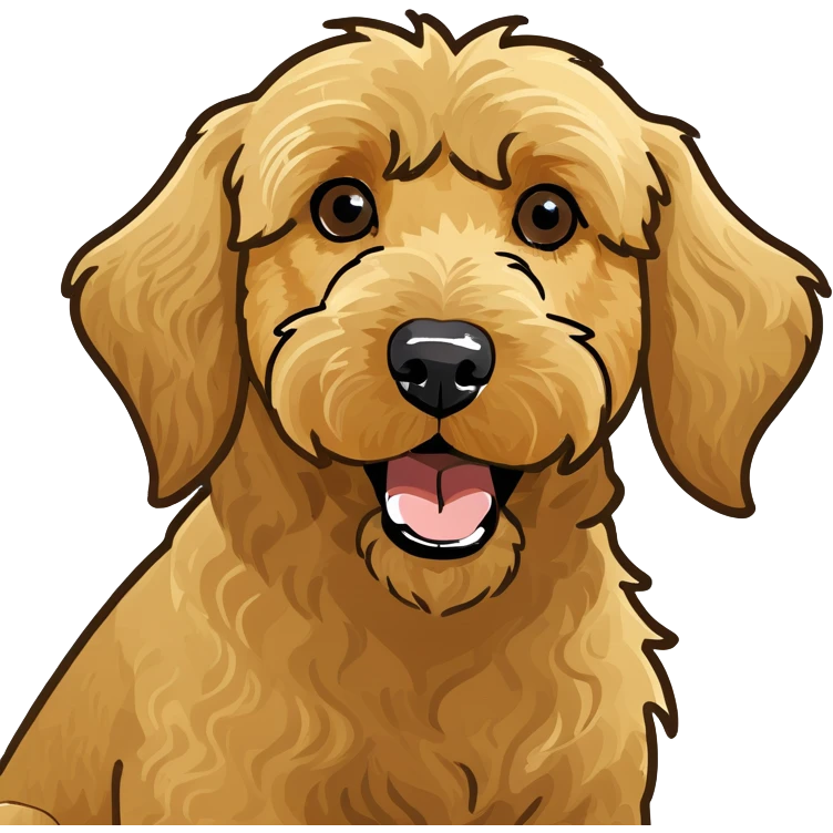 golden doodle dog emoji