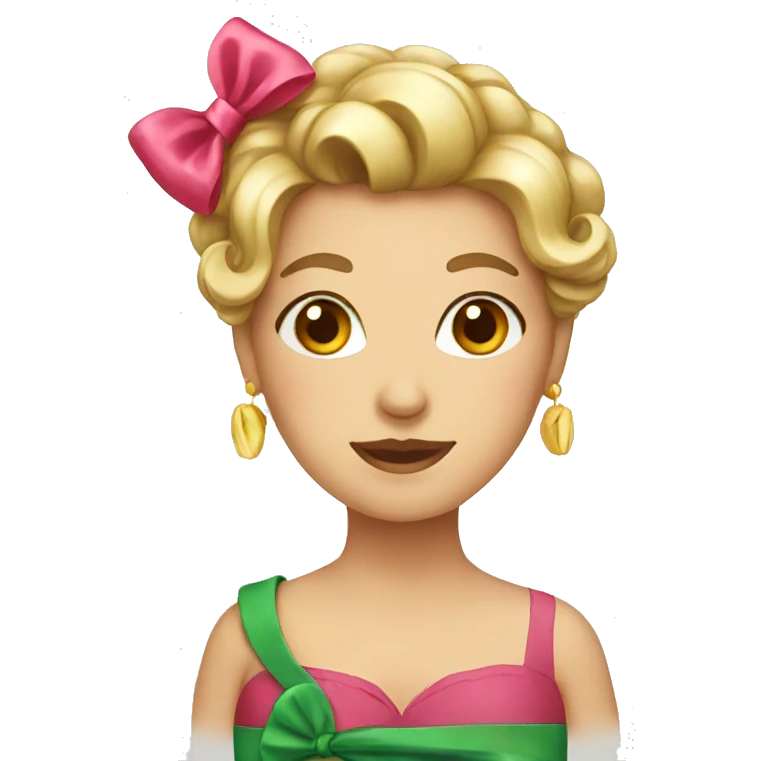 lady with bow emoji