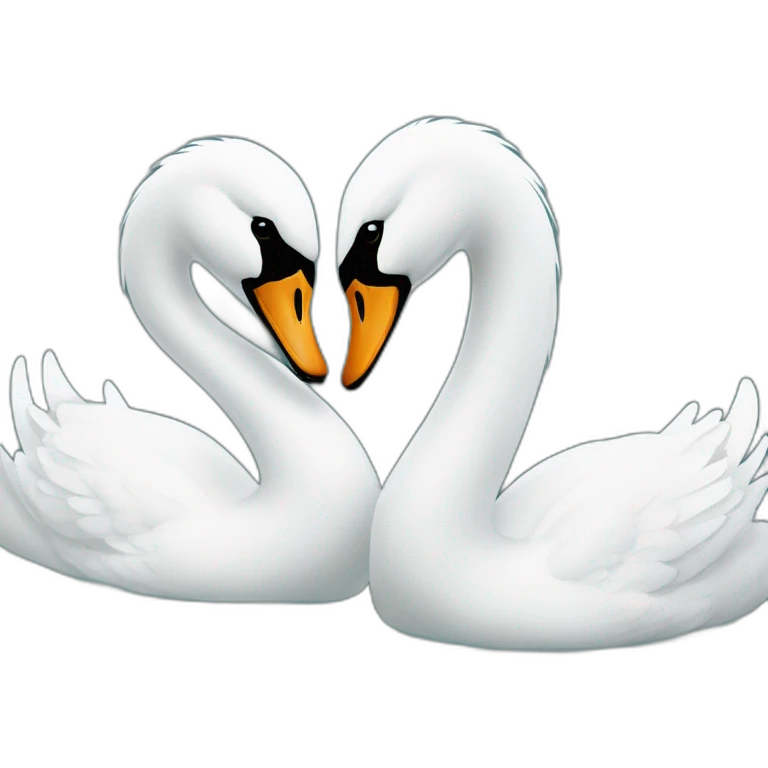 two loving swans emoji