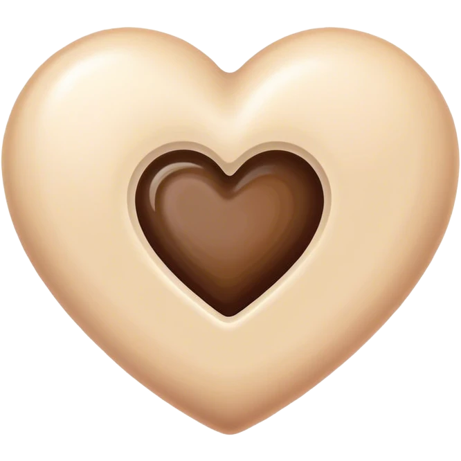 Pastel-coffee-color-heart emoji
