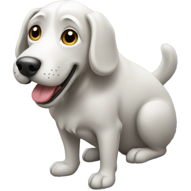Dog pooping emoji