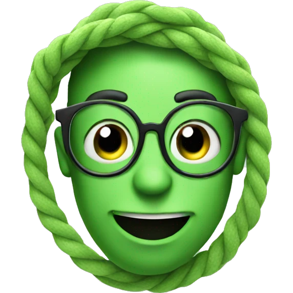 Nerd rope that has green aura emoji