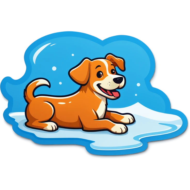 Dog on ice emoji