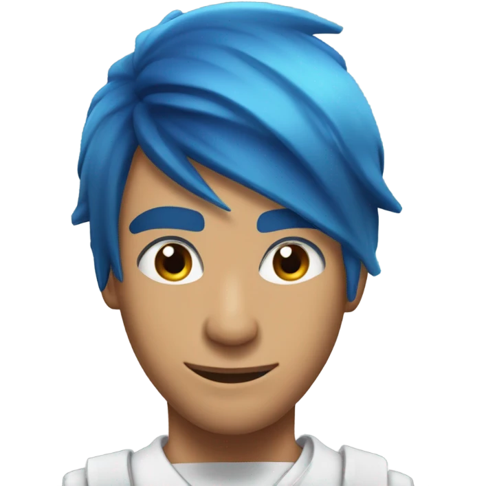 A guy named ninja with blue hair saying imagine if ninja got a low taper fade emoji