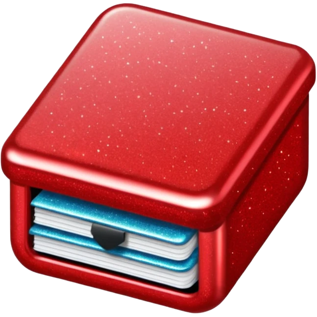 glitter red office pin emoji
