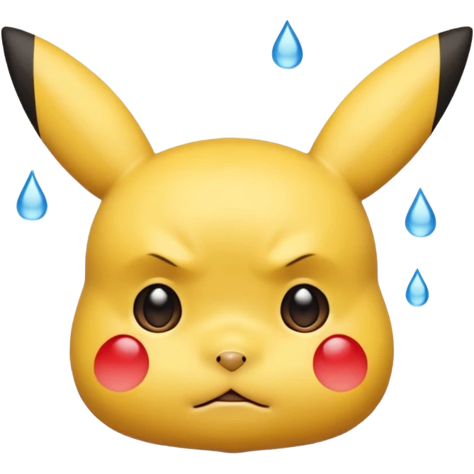 Un Pikachu qui et triste  emoji