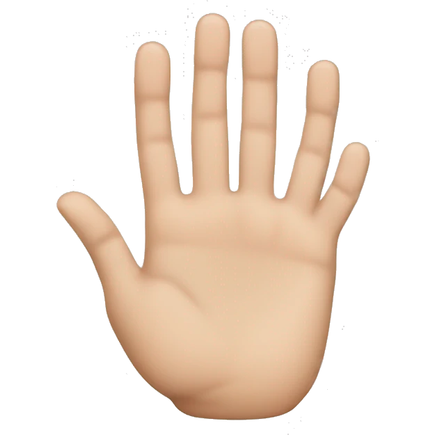 Hand missing ring finger  emoji