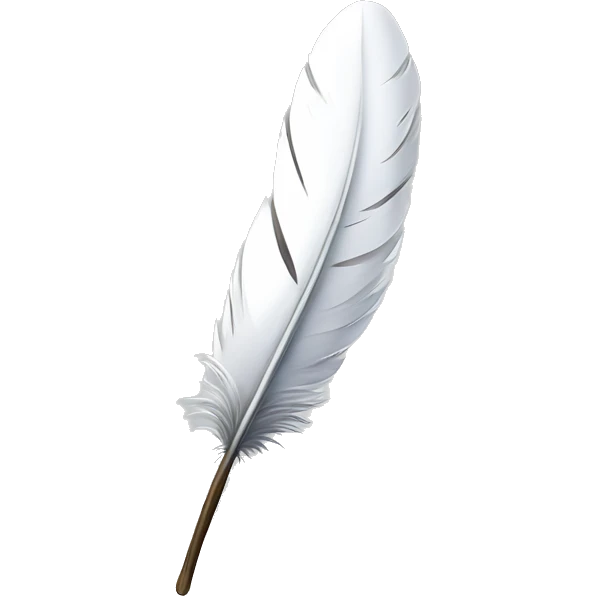 white feather inkpot emoji