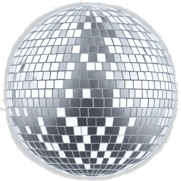 White disco ball emoji