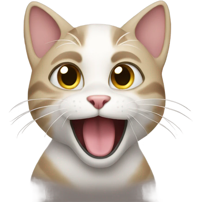 Cat singing  emoji