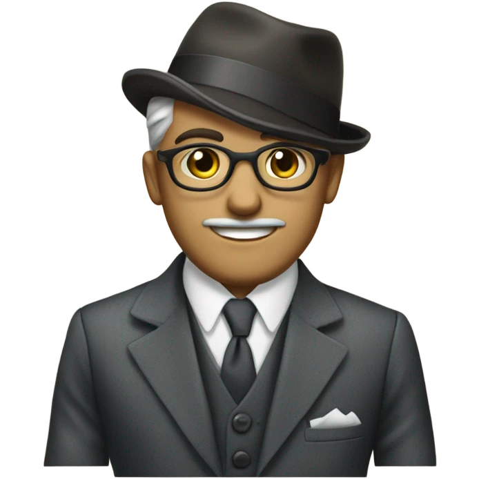 a classy haberdasher sewing a suit emoji