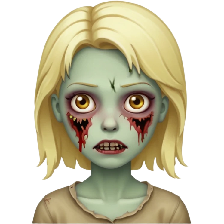 girl zombie with blonde hair emoji