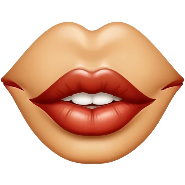 Lips brown kiss emoji