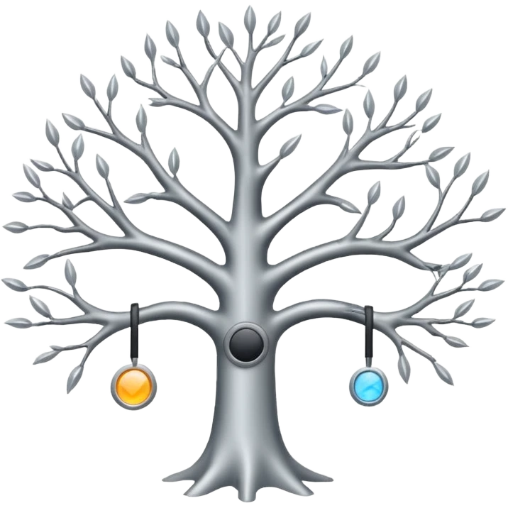 tree with eeg electrodes for branches emoji