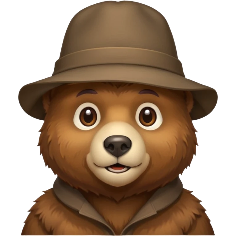 bear wearing hat emoji